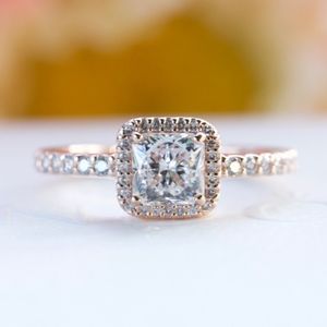 PANDORA Timeless Elegance Ring Rose Gold Clear CZ